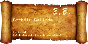 Borbély Belinda névjegykártya